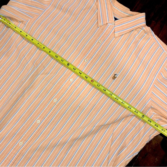 RALPH LAUREN Long Sleeve Blue Orange Button Down Dress Shirt Sz XL - Picture 7 of 10